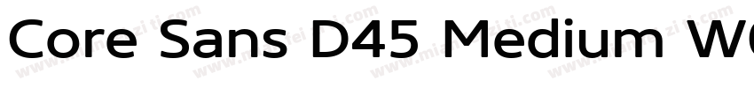 Core Sans D45 Medium W05 Rg Regular字体转换